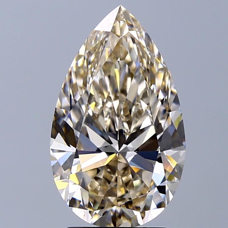 3.02 ct Pear L · Faint Brown natural diamond