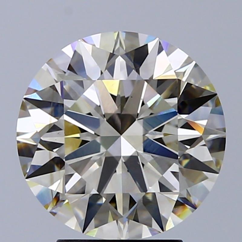 3.60 ct Round L · Faint Brown natural diamond