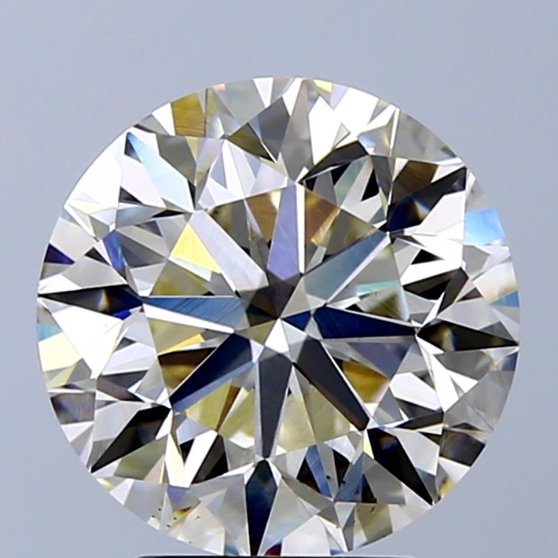 4.05 ct Round L · Faint Brown natural diamond